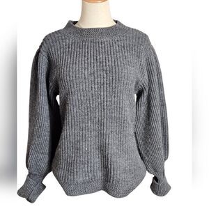 Linea Maglia Gray Alpaca Wool Blend Italian Sweater
